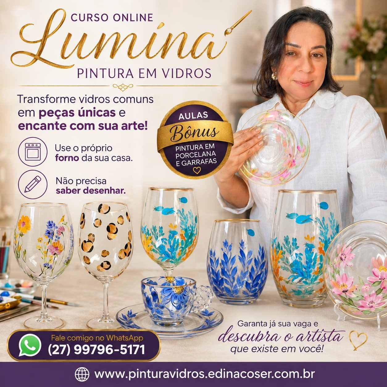 Lumina - Curso de pintura em vidros